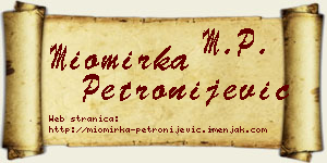 Miomirka Petronijević vizit kartica